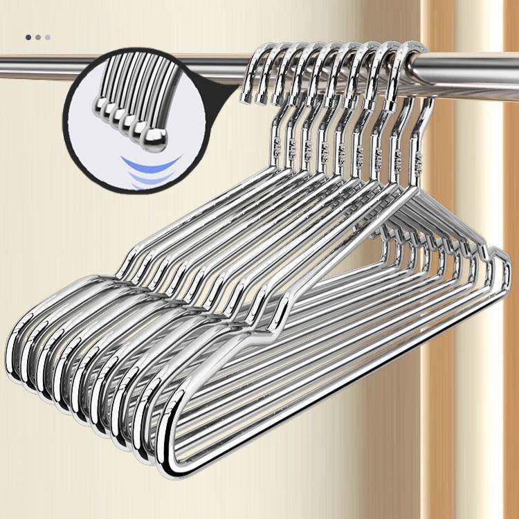 304不锈钢衣架家用挂衣服加粗加厚凉晾衣架子宿舍铁特粗晒衣撑子