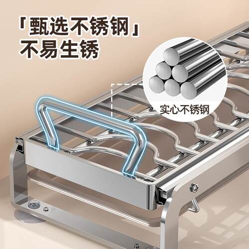不锈钢厨房置物架多功能碗盘碗碟收纳架碗筷碗柜家用放碗架沥水架