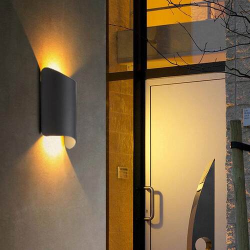 境户外感应壁庭院铝灯材墙壁灯简台约阳灯131具酒跨店过道楼梯灯