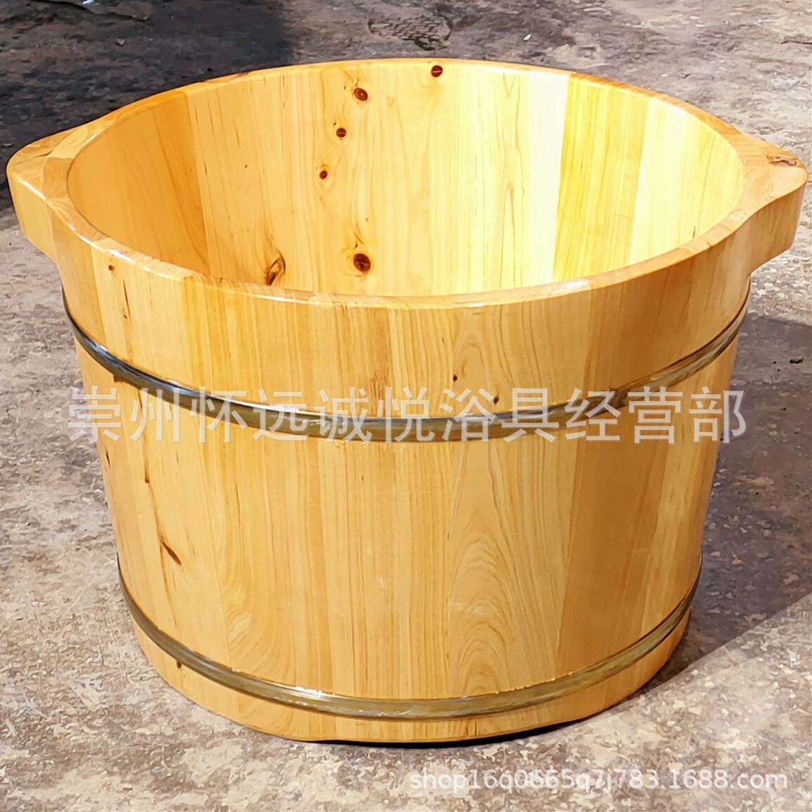 25/26cm香柏木双耳泡脚木盆足浴盆洗脚木桶厂家直供木制品