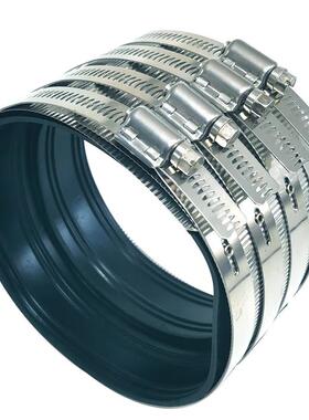 铸铁管抱箍卡箍不锈钢管束110排下水管柔性抱箍接头PVC管卡箍管箍