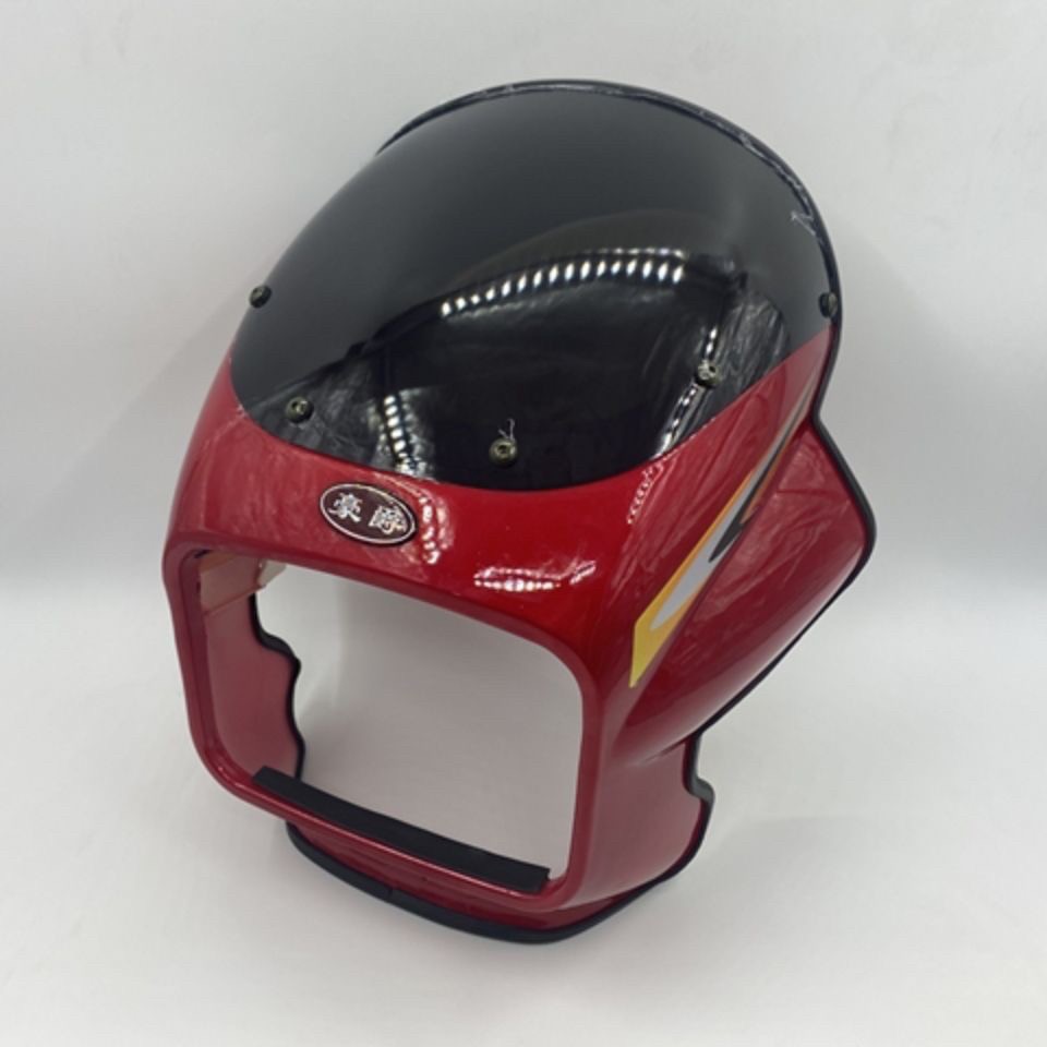 适用豪爵摩托车钻豹HJ125K-2/HJ125-7A头罩钻豹125导流罩大灯玻璃