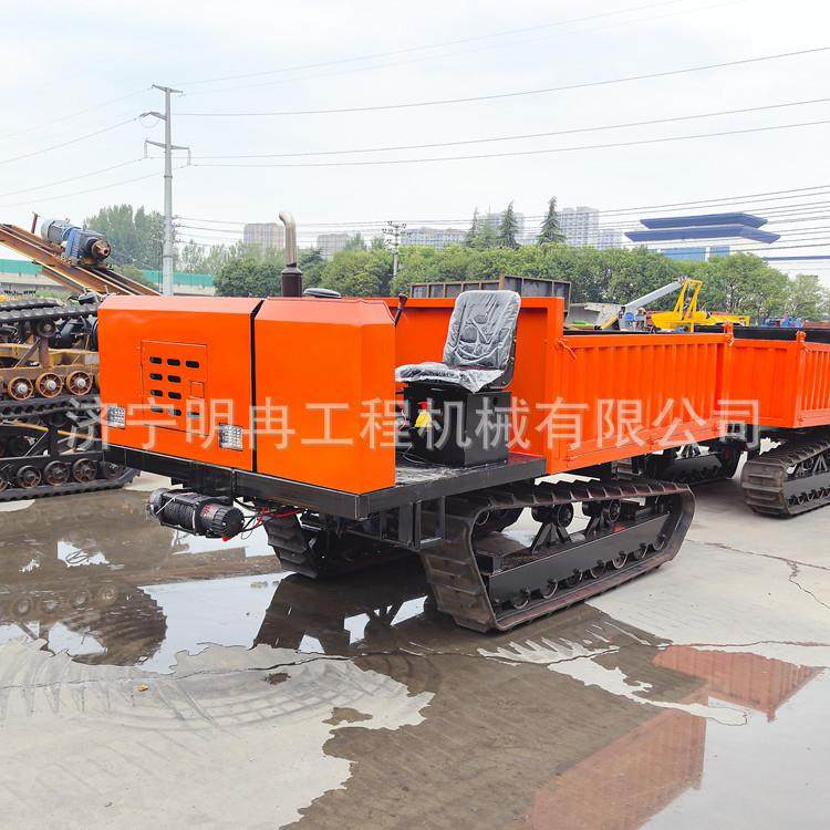 加厚加宽车厢履带式运输车 矿用搬运防爆爬山虎自卸车承载15T