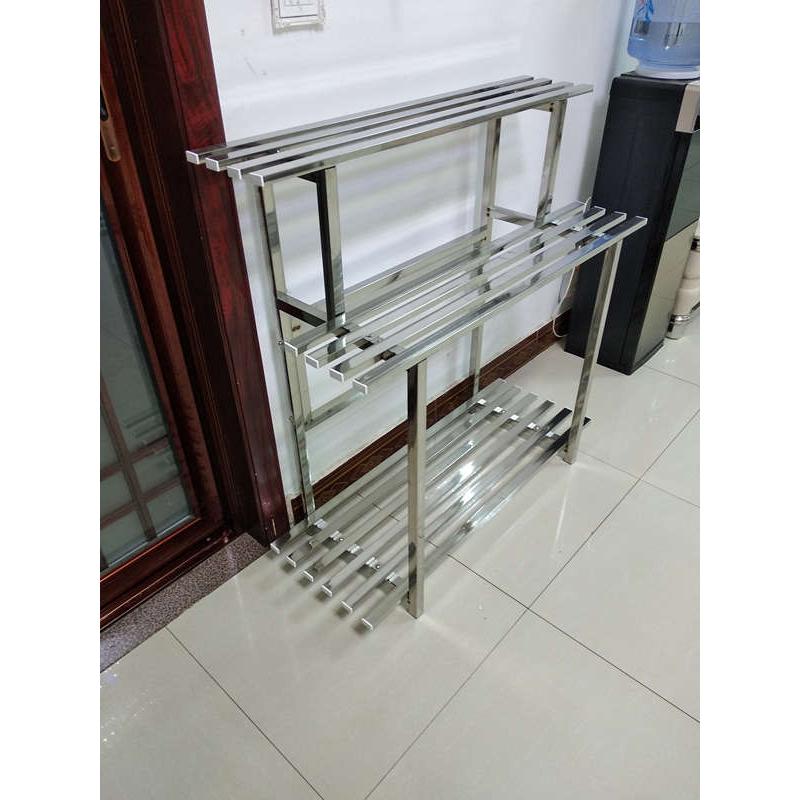 K8简约落地式阶梯铁艺阳台户外不锈钢花架子室内绿萝置物多肉层花