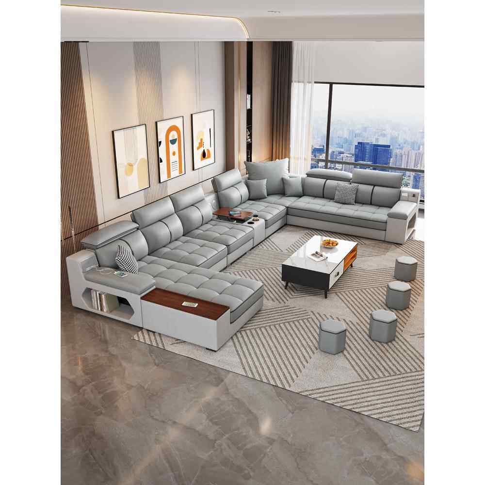 布艺沙发现代简约客厅大小户型2024年新款广东佛山家具科技布沙发