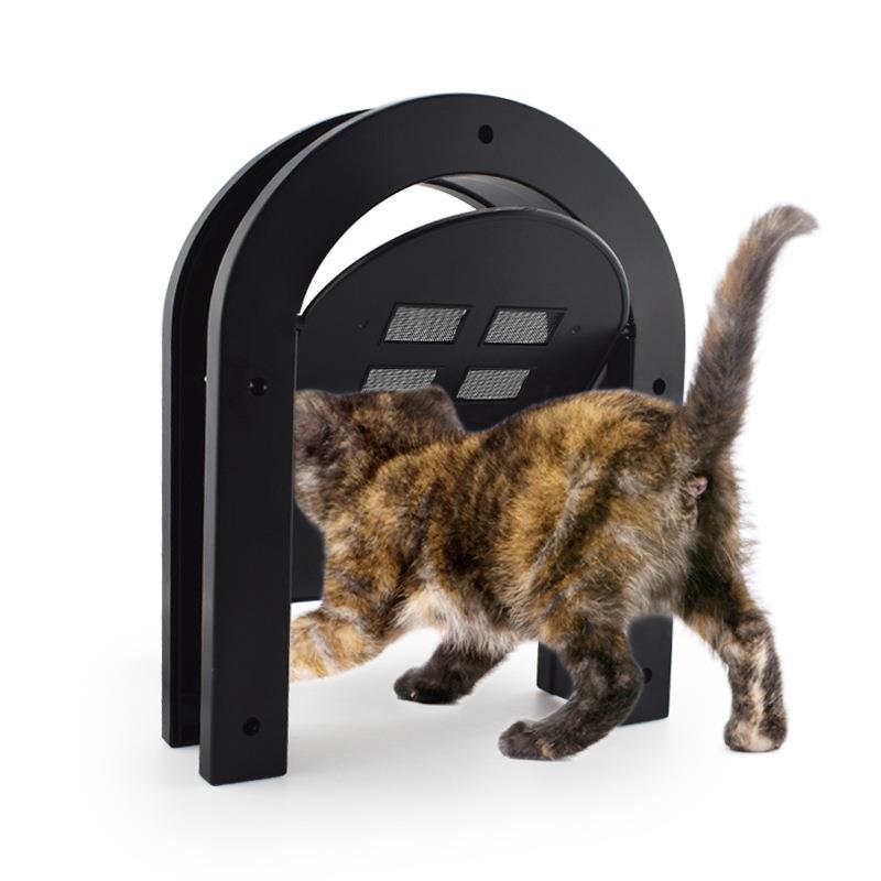 亚马逊直供宠物猫门自由出入门栏适用安装于木门小型猫狗拱形门洞