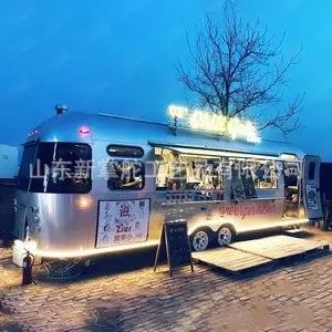 大型双层巴士餐车仿真牵引拖拽广场商品摊奶茶吧台面包汽车模型