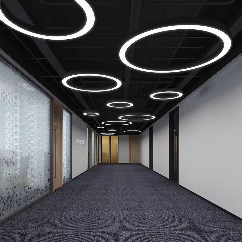 现代简约led吸顶灯客厅卧室办公灯实心圆形空心圆形创意灯饰灯具