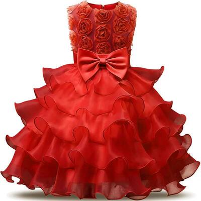 Flower Girl Dress For Wedding Baby Girl 2-8 Years Birthday O