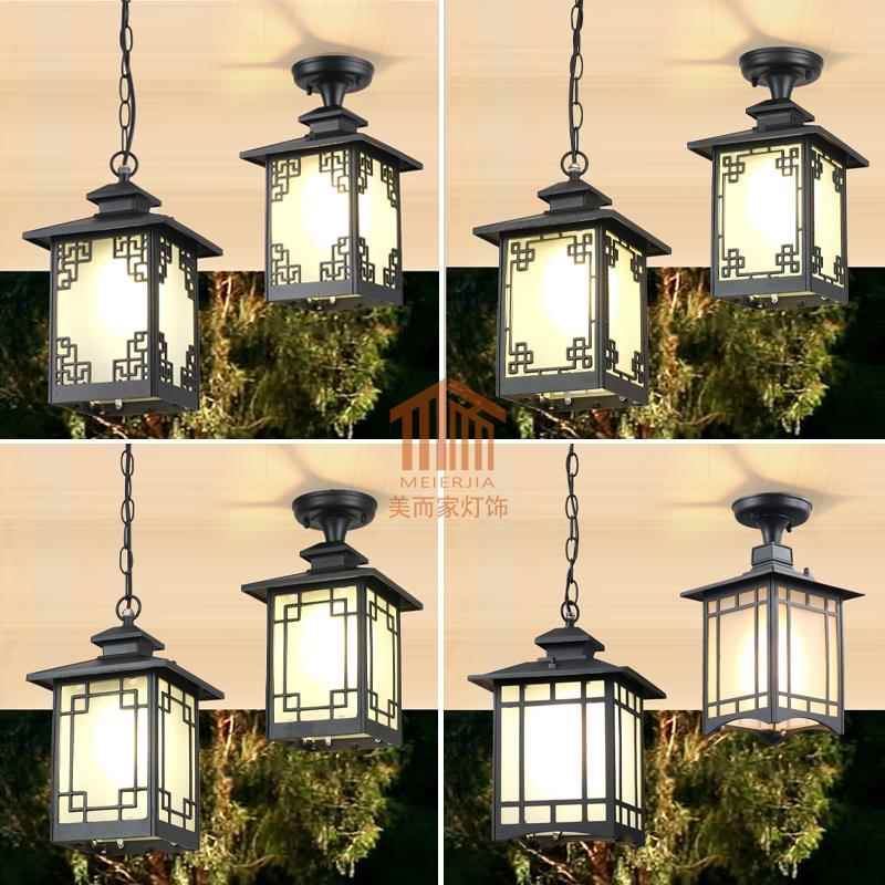 户外太阳能吊灯凉亭室外庭院屋檐别墅大门口阳台过道户外防水吊灯