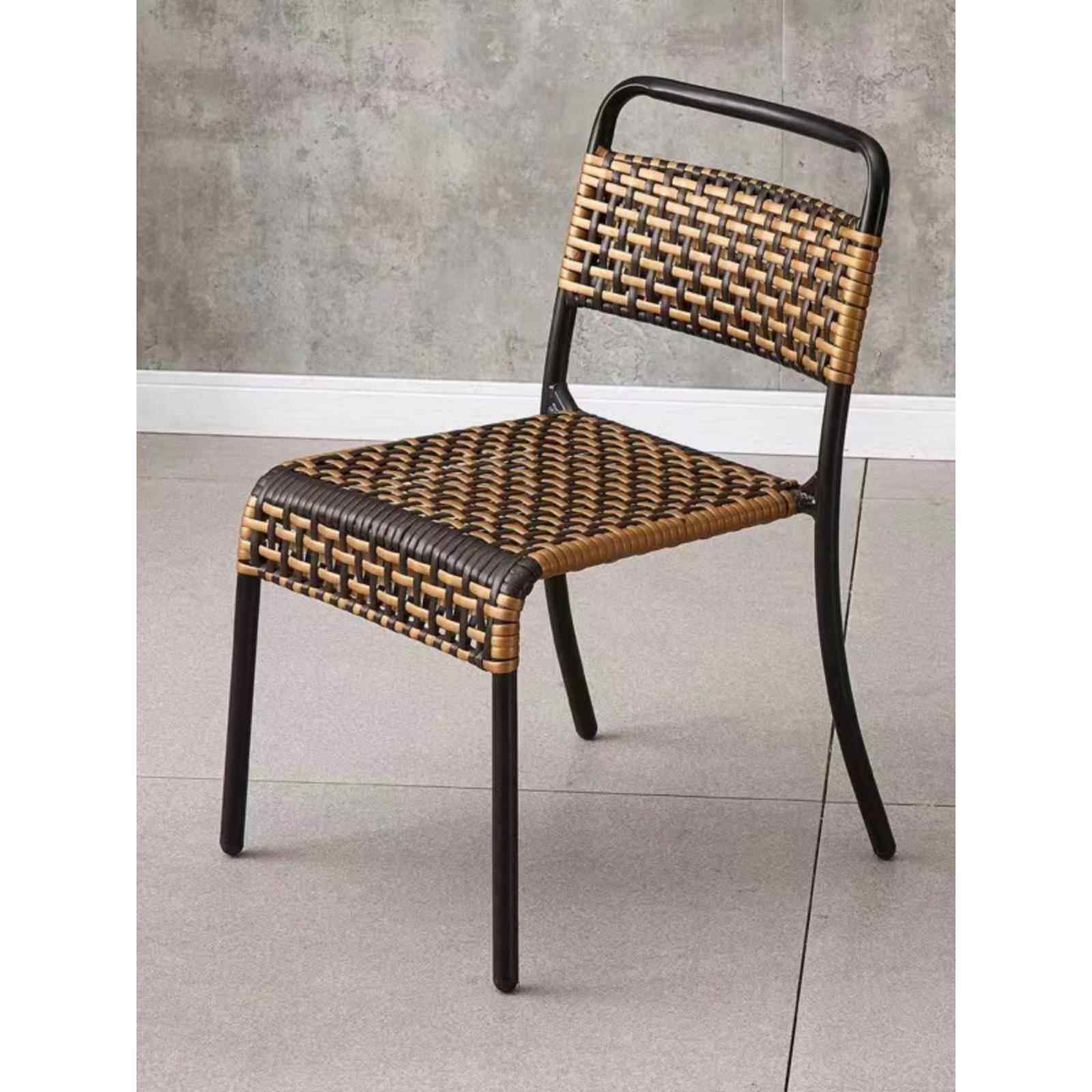 家用小藤椅子靠背椅客厅阳台家用休闲手工编织藤椅矮凳子餐椅特价