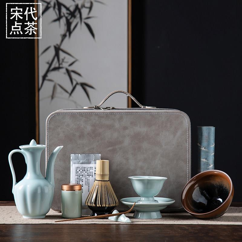 宋代点茶工具全套点茶器具套装带包可携式宋式点茶茶具套梦华录同