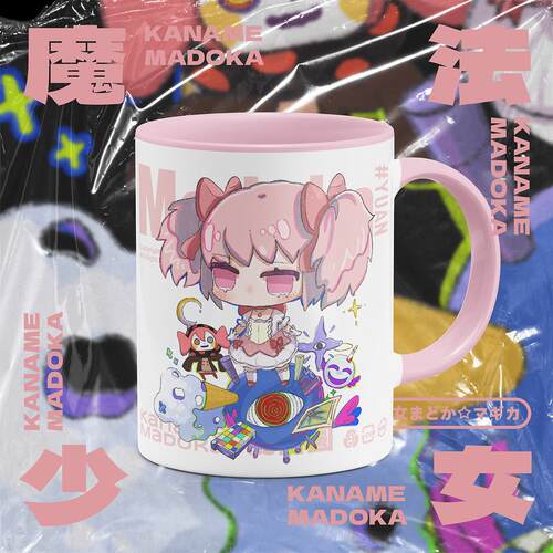 魔法少女小圆周边晓美焰巴麻美纱耶香杏子同人陶瓷马克杯水杯