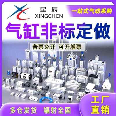 星辰气动非标气缸定制SCJ/MAC/TDA/SDAJ长行程加长型大推力耐高温