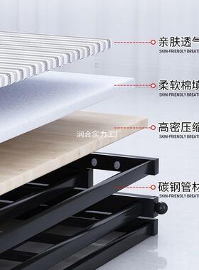 折叠床午休单人床1米5家用简易实木床1.2米办公室经济型双人小床