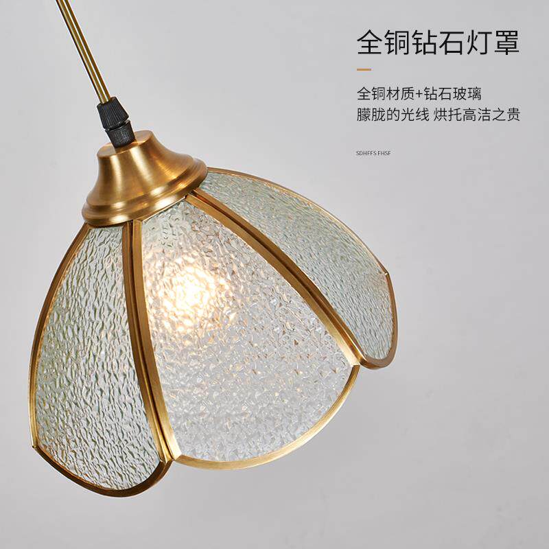 楼梯灯长吊灯美式全铜餐厅复式公寓灯欧式loft旋转别墅楼梯间吊灯
