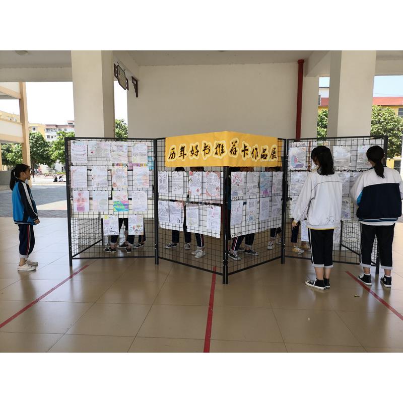 新款金属拆装立式画展幼儿园作品展示架落地屏风隔断展会网架4S店