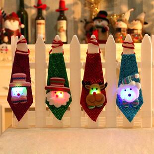 tie Christmas decorated sequin 饰领带 tie圣诞装