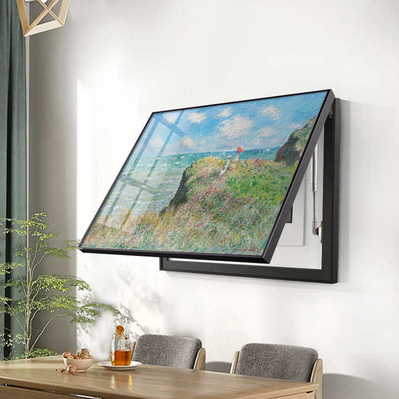 莫奈电表箱装饰画免打孔油画客厅餐厅电闸开关壁画配电箱液压上翻,家居饰品,现代装饰画,淘宝优惠券,粉丝福利购,淘宝优惠卷