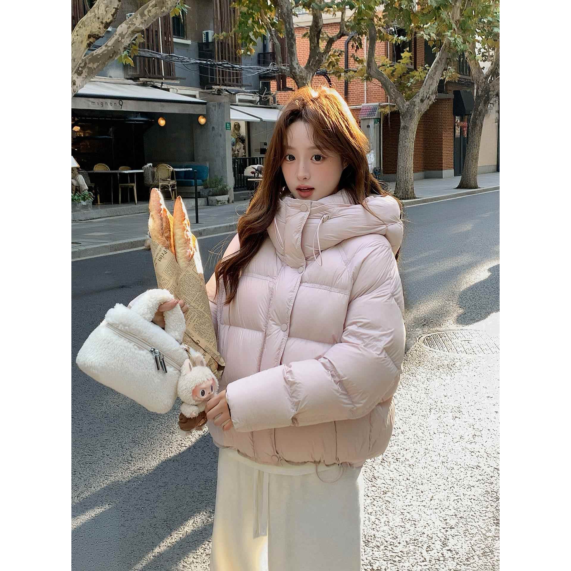 超软泡芙羽绒服女短款冬季2025新款加厚90白鸭绒面包服爆款外套潮