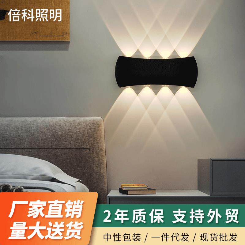 现代简约壁灯户外室内LED灯酒店走廊卧室灯楼梯玄关防水月皇