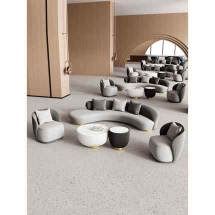 需定制酒店大堂无障碍豪华大厅接待沙发商务会所Vip休息区售楼处