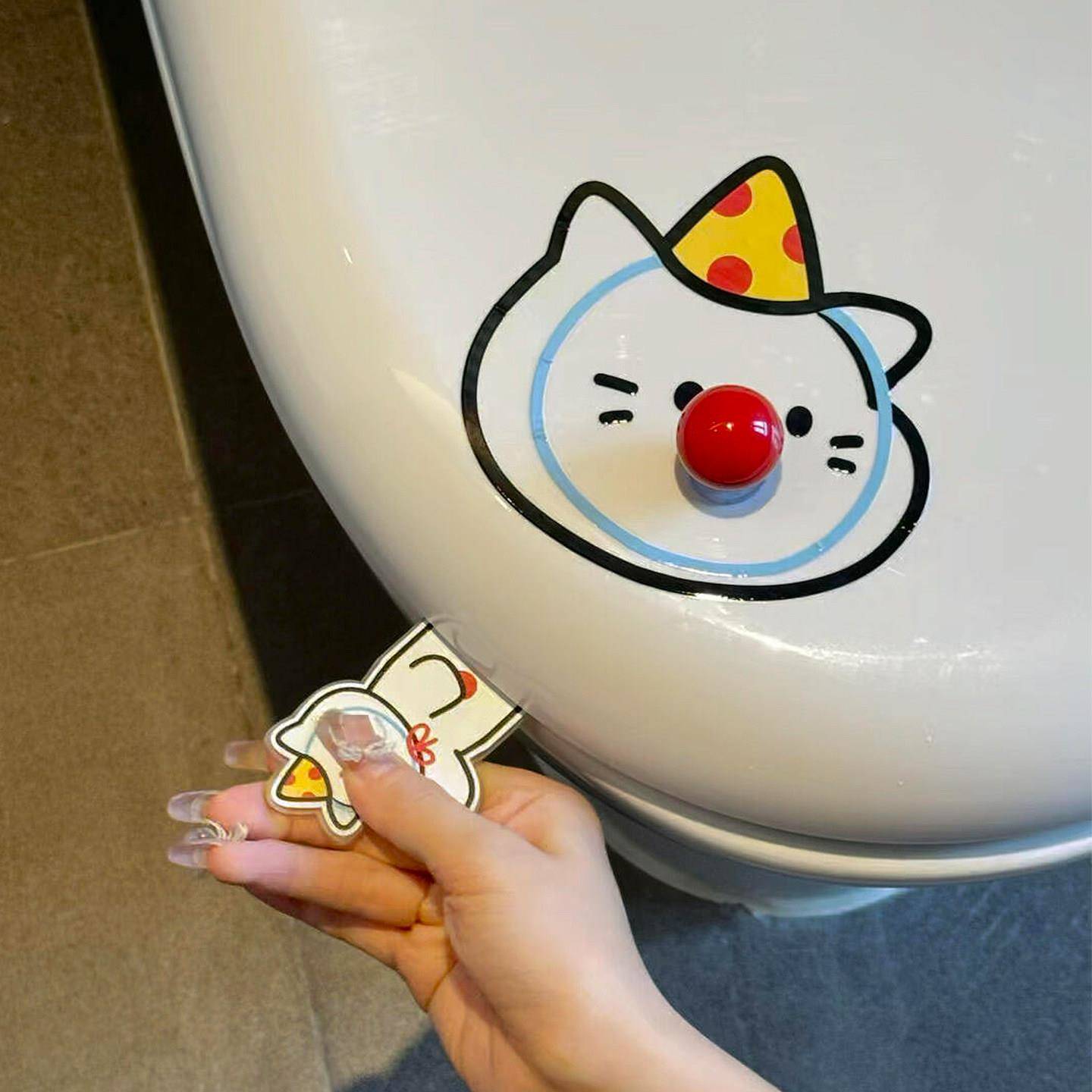 【新家的100个快递】卡通小猫马桶提盖器趣味创意不脏手掀盖器