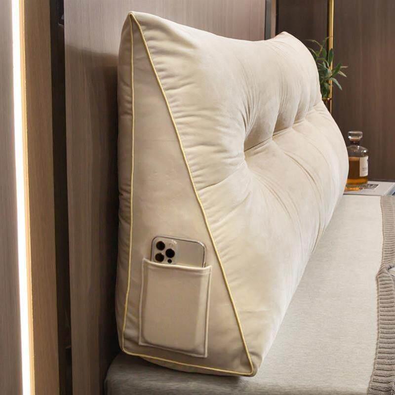 bedroom bed cushion sofa back long pillow sofa back large图片