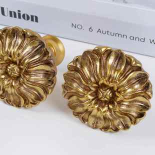 金色法式穹顶式窗帘墙钩壁钩挂钩树脂帘头门帘门洞装饰辅料配件