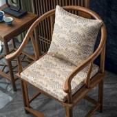 新中式 方形椅子坐垫茶桌椅垫海绵乳胶实木坐垫防滑防水污 皮革中式