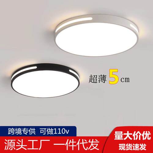跨境led吸顶灯现代简约客厅灯家用大气铁艺卧室灯阳台走廊过道灯