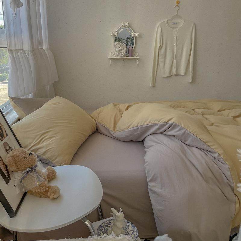 高档A类治愈奶咖│纯色针棉8全棉四件套天竺棉织被床单1.5/1.米套,床上用品,床品套件/四件套/多件套,淘宝优惠券,粉丝福利购,淘宝优惠卷