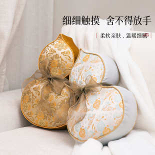 沙发靠椅靠枕礼品活动床头腰枕靠背轻奢高档葫芦抱枕靠垫枕头 中式