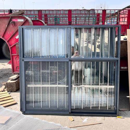 老式农村左右推拉窗自建房铝合金窗推拉大尺寸防盗网一体窗