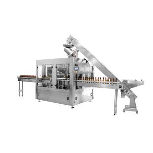 厂家直供出口欧美玻璃瓶啤酒灌装 机 机汽水饮料三合一灌装