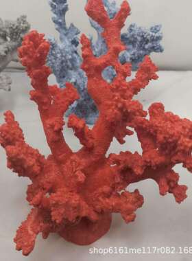 工厂直供天然树脂材水族箱海底系列多彩珊瑚水族工艺品 家居摆件