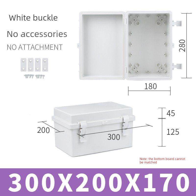 300*200*170经济型塑料搭扣户外防水配电箱工控接线盒密封插座箱