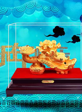 百财如意绒沙金摆件白菜树脂工艺品会销保险汽车4S店促销礼品家居