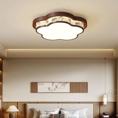 宋代复学美卧室布艺吸顶灯中古风胡桃色古新中式书房茶MQ-804室木