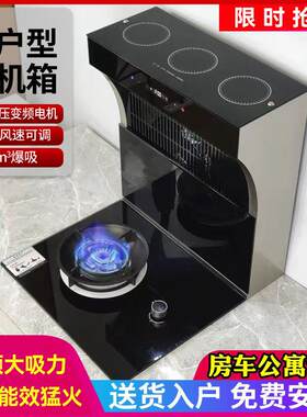 逸帝D1白集成灶小户型分体式侧吸无机箱单眼灶公寓变频下排烟房车