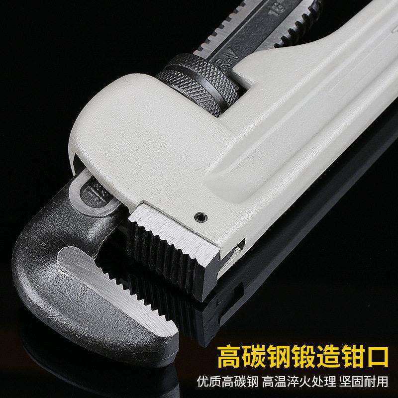 24寸/600波铝合金水管钳圆管水电安装工具柄子扳手油田钳管斯管子