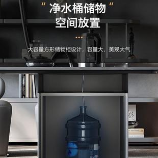 CAM轻岩茶桌方形奢现代简约茶桌椅组长合一板体接待室高端别墅大