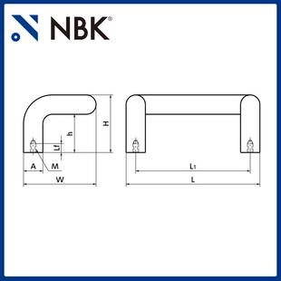 NBK 铝制拉手 机床附件 静电喷涂通用配件机械零部件厂家直供 UDF