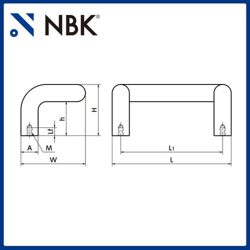 NBK UDF 铝制拉手 机床附件 静电喷涂通用配件机械零部件厂家直供
