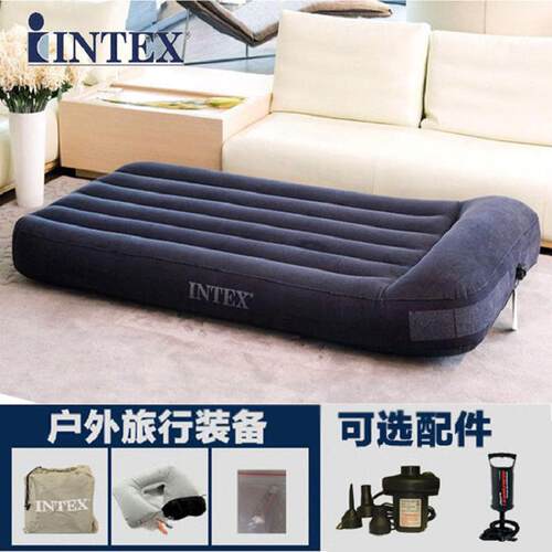 INTEX充气床家用气垫床单人帐篷露营充气床双人户外打地舖午休床