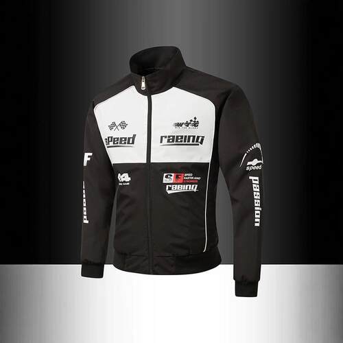 Men lightweight casual trench coat racing elements letter