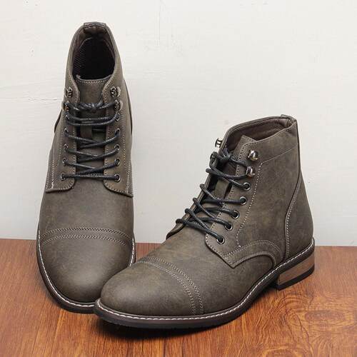 Leather Men Plus Size Martin Boots High-Quality Ankle Boots