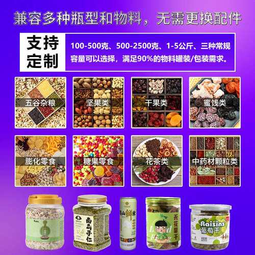 全自动花椒粒灌装机 白胡椒芝麻粒定量罐装机 瓶装孜然香料分装机