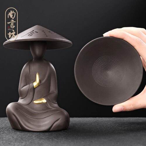 尚言坊紫砂茶宠茶摆件可养精品茶漏家用茶叶过滤网功夫茶具滤茶器