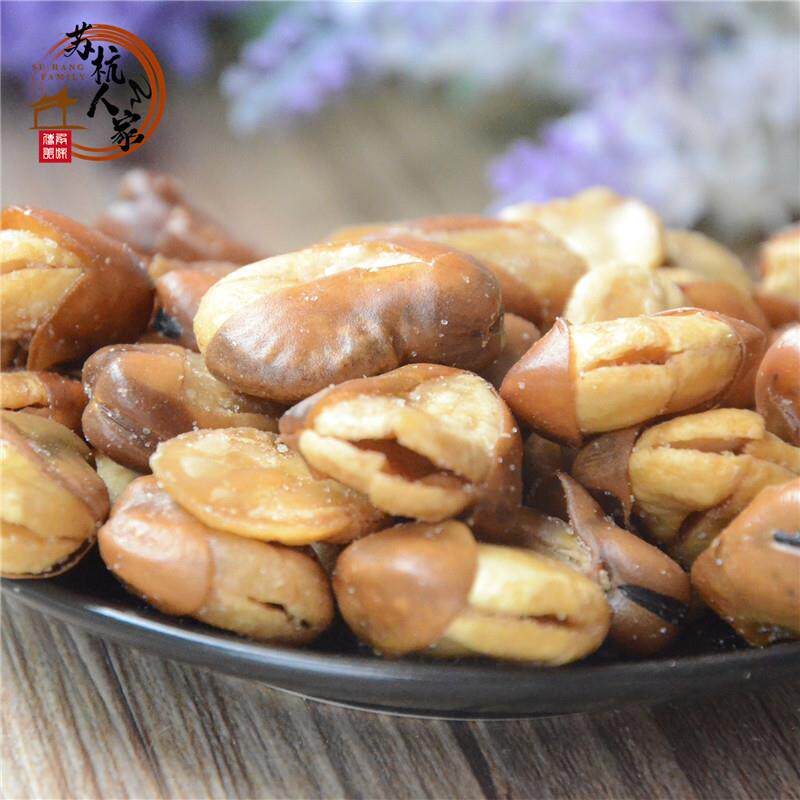 盐焗兰花豆散装香辣味 胡豆 油酥豆 盐炒豆 蚕豆小吃 散装 500g